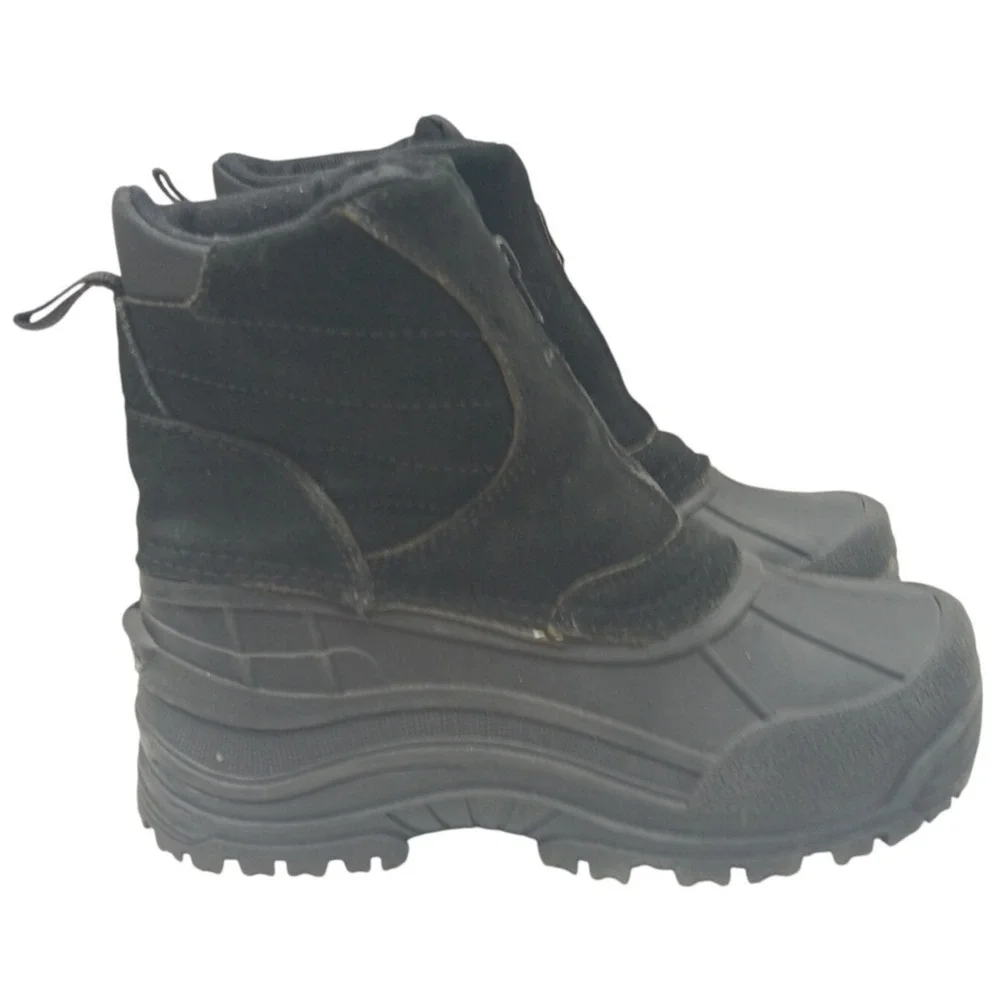 Falls Creek Black Waterproof / Front Zip / Winter Boots / 3M Insulated / Size: 7